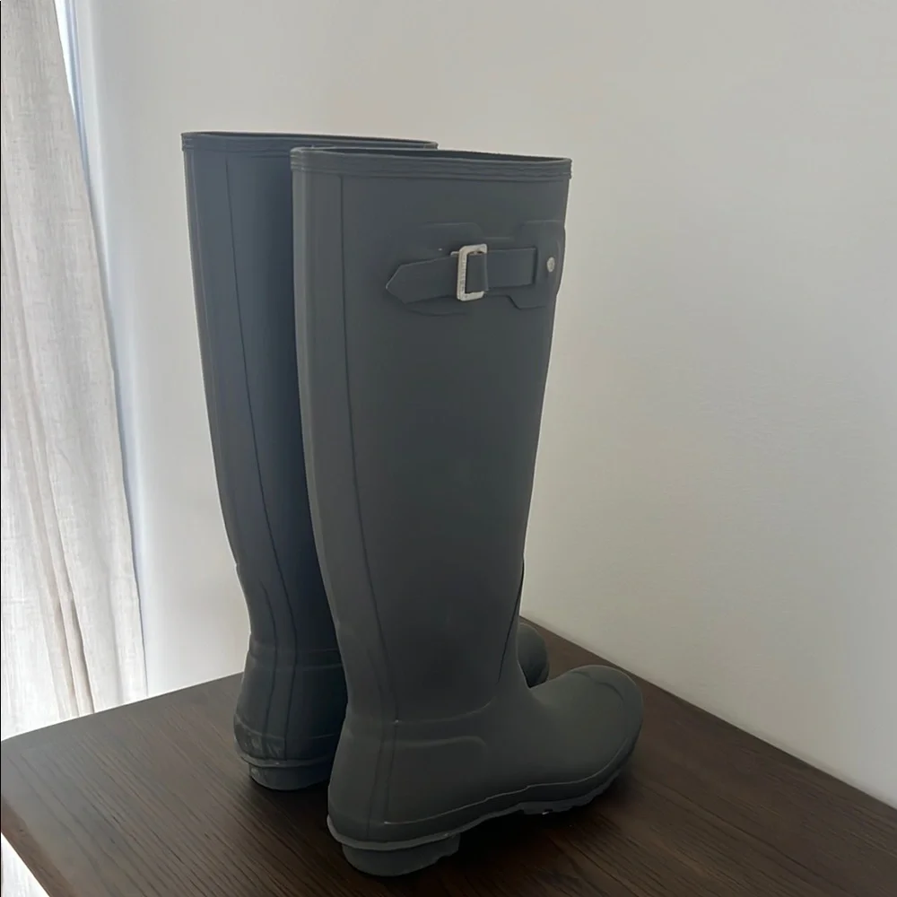 Hunter Boots tall charcoal gray - Picture 6 of 7